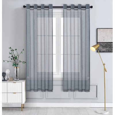 Goble Semi Sheer Curtains / Drapes Pair