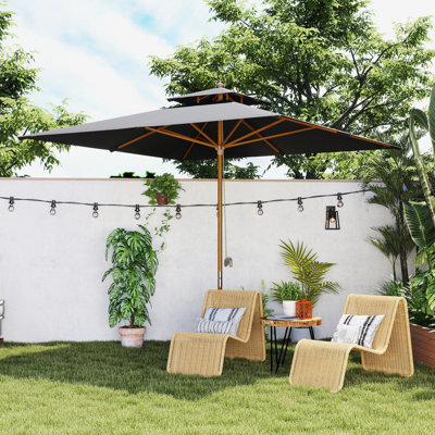 Outsunny Garden Parasol Umbrella