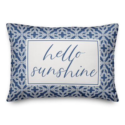 Housse de coussin rectangulaire d'extérieur Hello Sunshine Quatrefoils