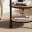 Side table, round 45Cm - grade 3 wooden and metal coffee table, industrial design sofa and storage space