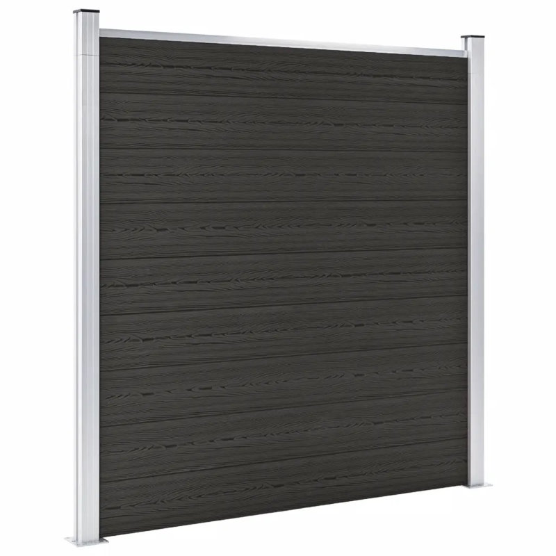 Minisink Fence Panel WPC 180x186 cm Black