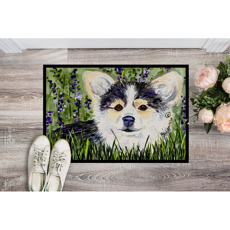 Tapis de porte d’intérieur anti-dérapant chihuahua, Rectangle 2 pi x 3 pi