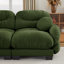 Canapé d'angle modulaire en tissu chenille confortable au design plissé, avec siège ergonomique en mousse haute densité, pouf, accoudoirs arrondis et 2 coussins décoratifs ronds.-1530524472-1530524476