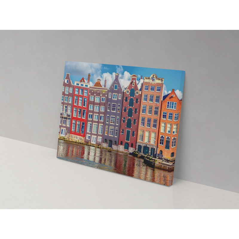 Amsterdam Streets - Wrapped Canvas Print, 82cm H x 123cm W x 4cm D