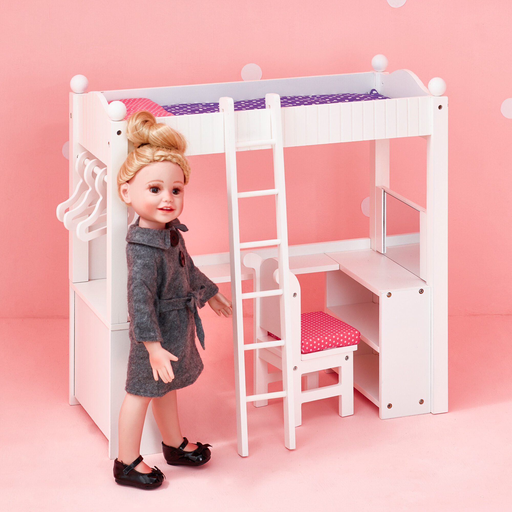 Olivia dollhouse play bunk hot sale bed