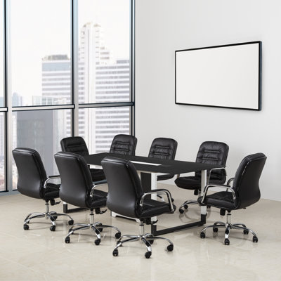Osmani Rectangular Conference Table and Chair Set by Inbox Zero