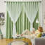 Rideaux à 2 panneaux vert pour filles 2 couches de rideaux creux décoratifs Princesse