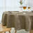 Jacquard Waterproof Thick Elegant Soft Solid Damask Branch Scroll Decorative Home Kitchen Table Cloth Liquid Repellent and Stain Resistant Tablecloth, Taupe Color Round 60 Inch-1276435086-1276435123