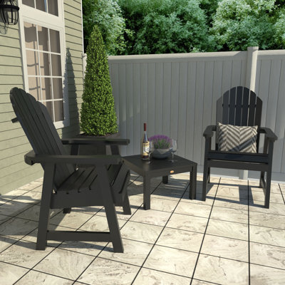 Anette Plastic Adirondack Chair with Table by Sol 72 Outdoor