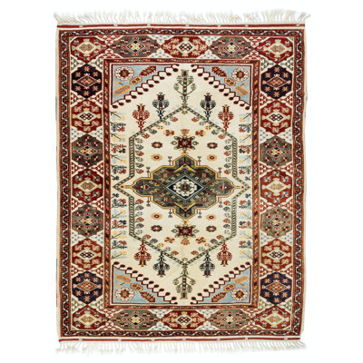 Hand Knotted Turkish Area Rug, 100% Wool