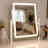 Rectangle LED Bedroom Mirror with Adjustable Lights, 360° Rotation-1311076412