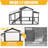 65"L Chicken Coop with Run, Wooden Hen House with Nesting Box, UV Panel