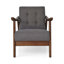 Chaise d'appoint Mid-Century moderne, fauteuil capitonné-1934179648