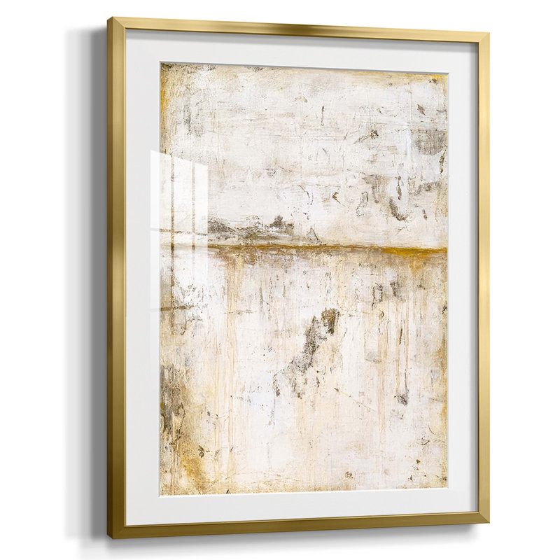 Blanc serein, Blanc, Papier avec cadre doré