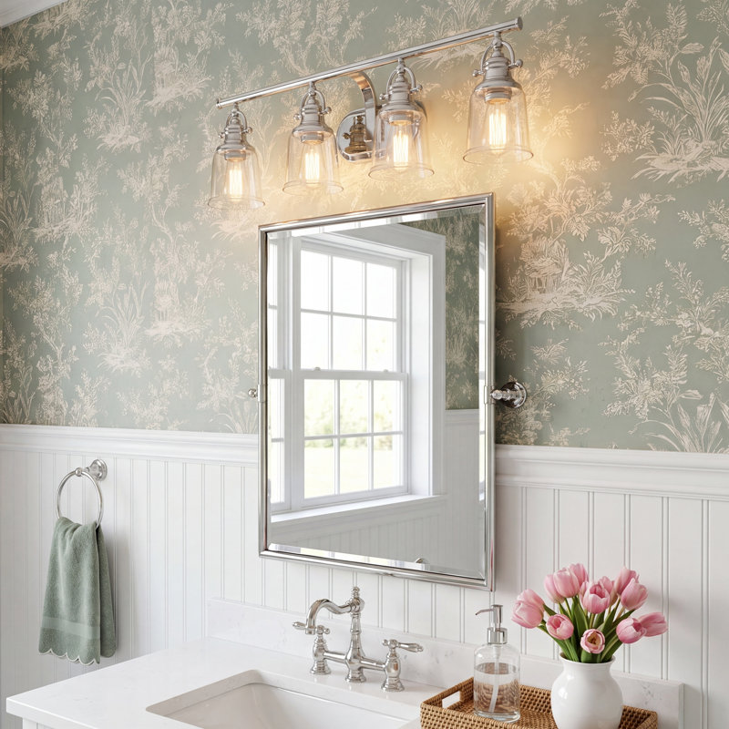 Bronwen Grant 4-Light Polished Chrome Vanity Light