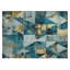 Tapis bleu sarcelle lavable à la machine intérieur / extérieur Xhevrie-1834136821