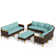 Ensemble de conversation modulaire avec coussins Argyri