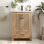 Meuble-lavabo simple 24 po avec plateau en céramique, portes à fermeture en douceur et tiroir