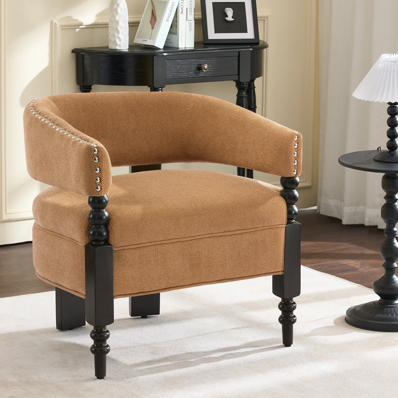 Fauteuil Barrel, Brun