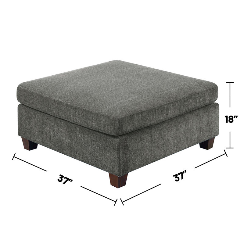 6 Piece Chenille Modular Sofa Set, Gray