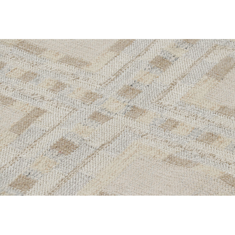 Scandinavian Wool Geometric Area Rug, Rectangle 8' x 10'