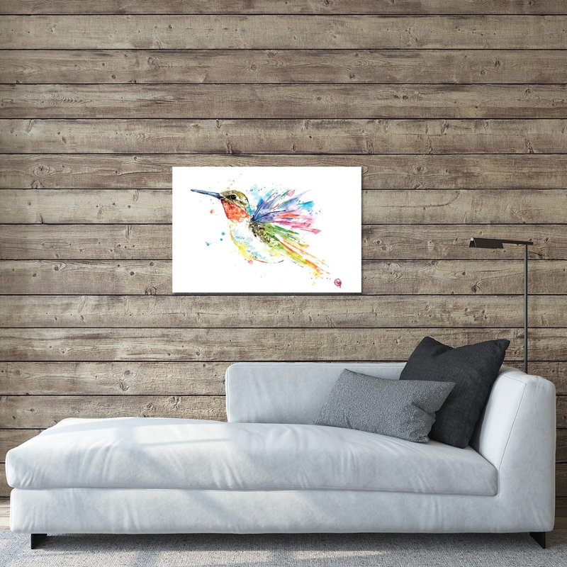 «Ruby Hummingbird» par Lisa Whitehouse - impression sans cadre, H 16 po x l 24 po x P 0,25 po