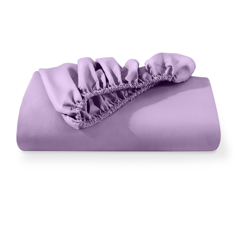 Extra Deep Microfiber Fitted Sheet, Lavender, Queen Fitted Sheet