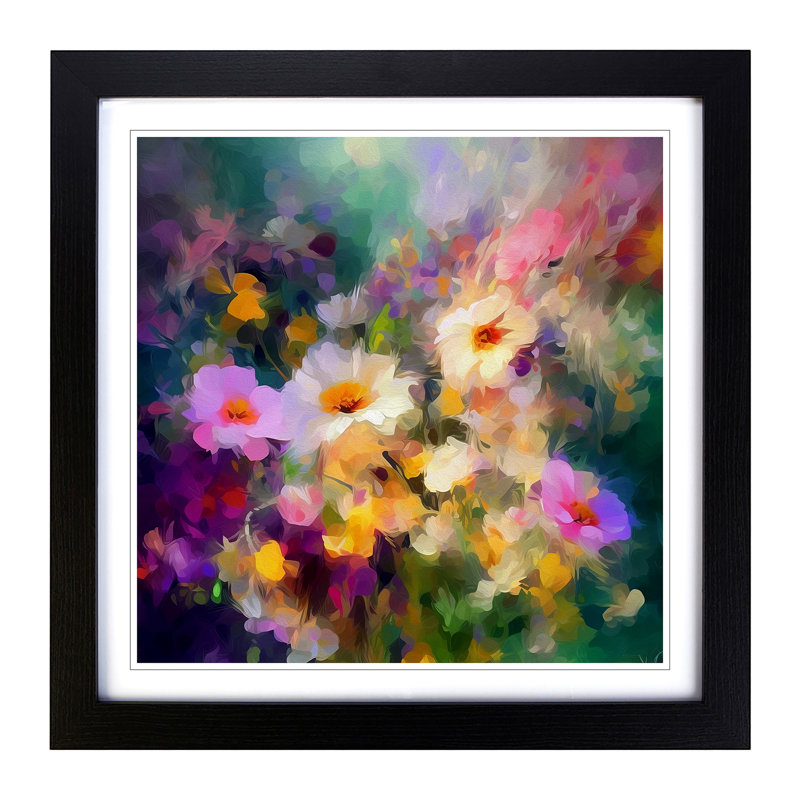 Single Picture Frame Print on Wood, Black