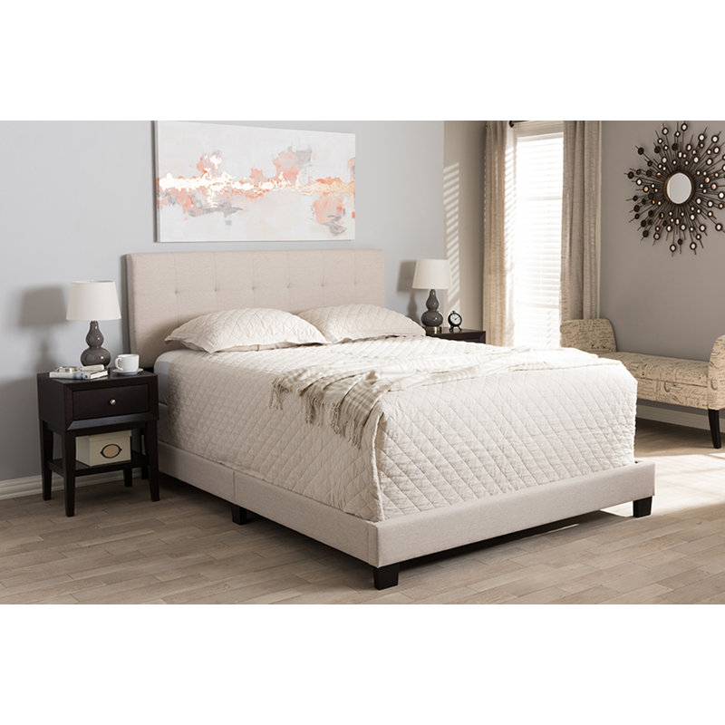 Yetkin Upholstered Standard Bed, King, Beige
