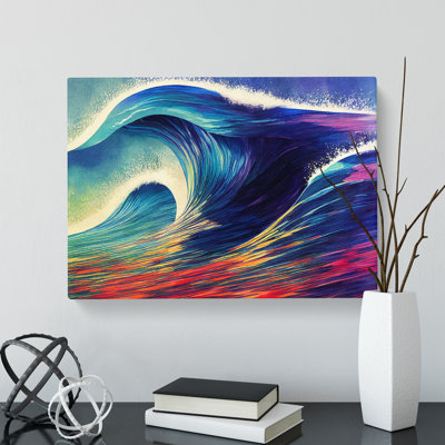 Ocean Wave Colours - Wrapped Canvas Print