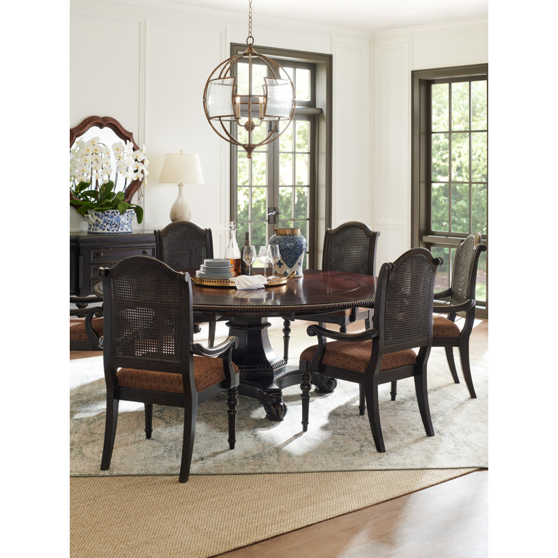 Kingstown Bonaire 80" Round Traditional Brown Wood Dining Table