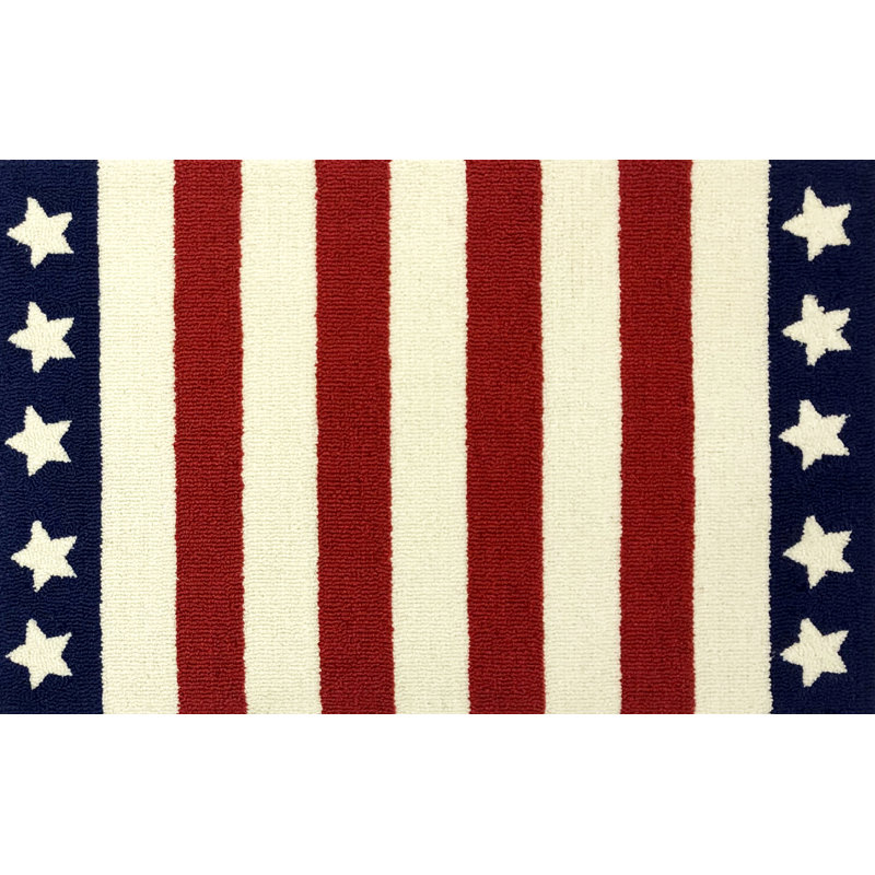 Coalgate Looped / Hooked Striped Indoor / Outdoor Rug, Rectangle 2' x 3'