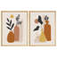 Abstrait plantes dans le vase Boho, œuvre d'art moderne, impressions encadrées, affiches, petit art mural-104788520-104788525