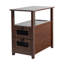 Table de bout Stellweilan Farmhouse, avec ports et prises USB, table basse avec armoire de rangement et 2 tiroirs