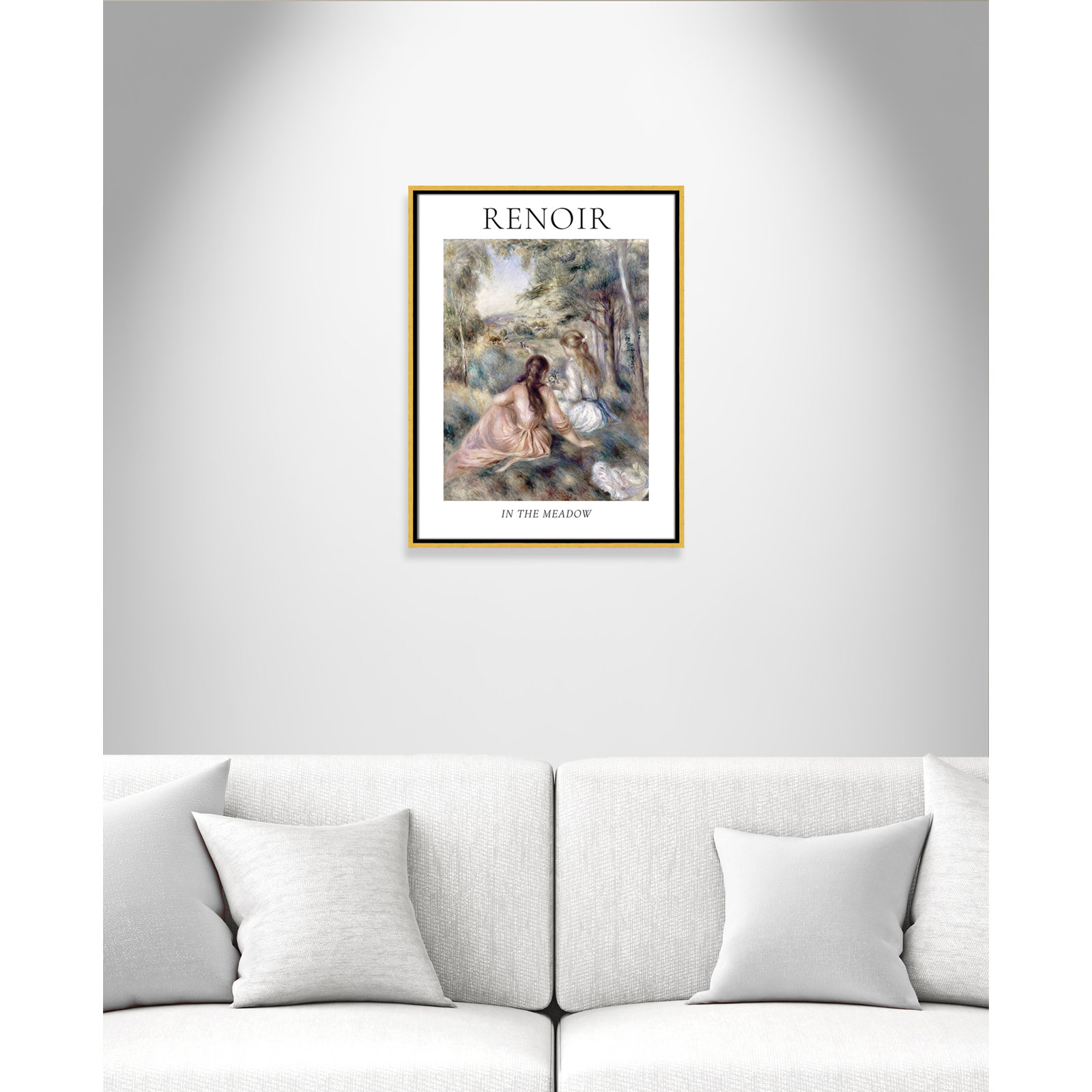 Old Masters Collection "In the Meadow" Print, Gold Floater Frame, No, 25.5" H x 19.5" W x 2" D