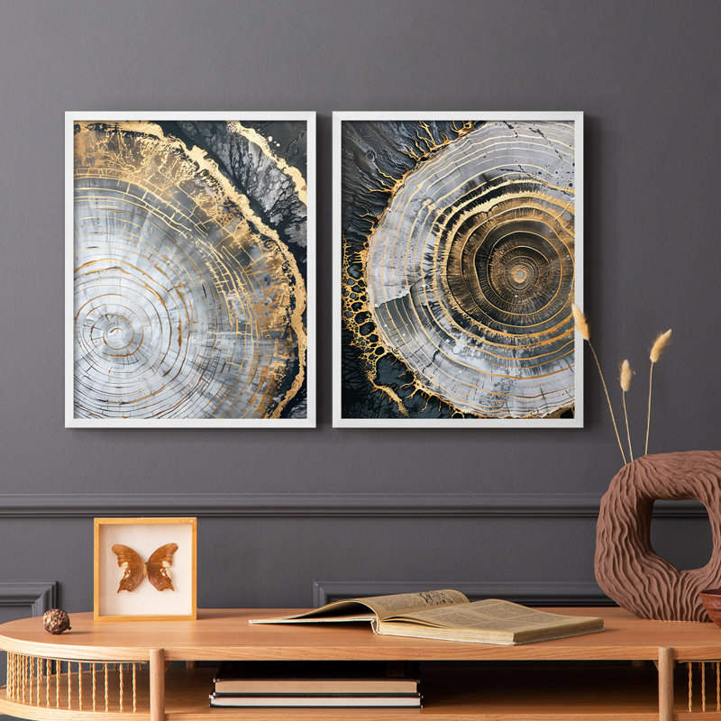 Série ABSTRACT CCxxix - reproduction encadrée de qualité supérieure - prête à être accrochée - aucun clou requis - aucun clou requis