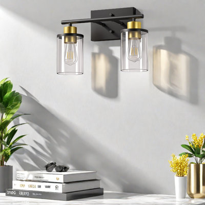 2-Light Modern Bathroom Vanity Lights Over Mirror