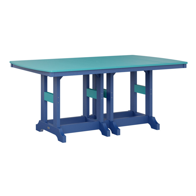 Table de bar rectangulaire Berlin Garden Garden Classic, Bleu pacifique, H 39,5 po x l 72 po x P 44 po, Bleu Aruba