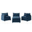 Canapé modulaire 105 po, canapé 3 places avec repose-pieds en tissu de chenille doux 105 po-1205498845