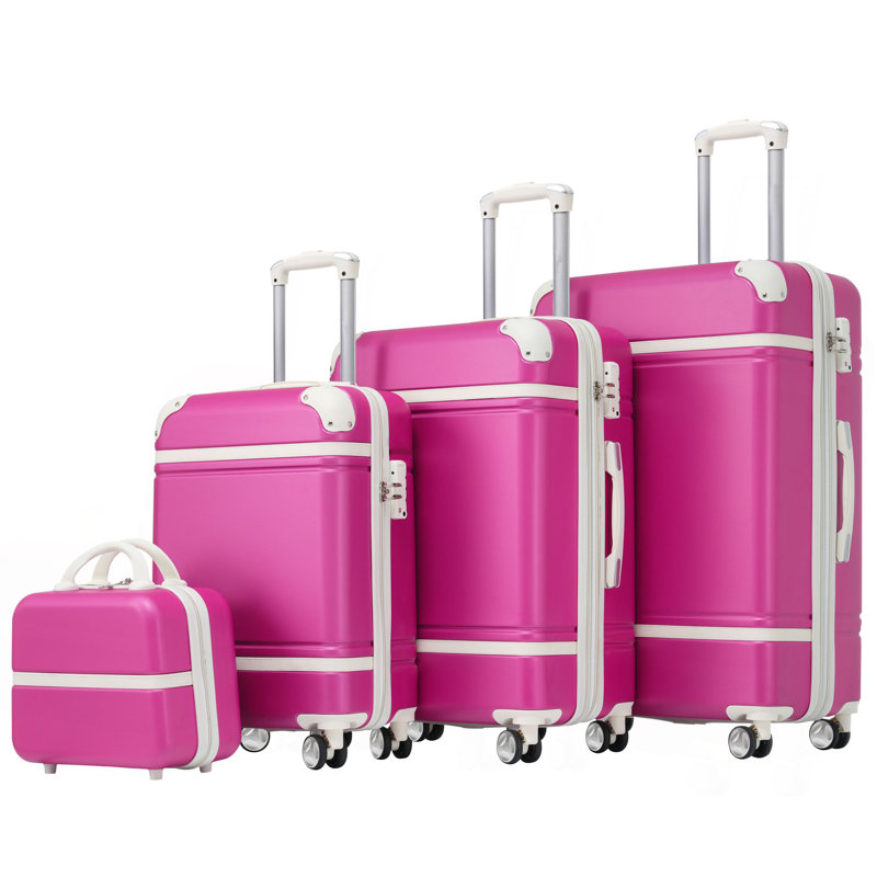 Ensembles de valises Hardshell 4 pièces 20 "+ 24" + 28 "Valise et valise à roulettes