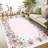 Floral Area Rug, Washable Non Slip Low Pile Rug for Bedroom Living Room-998498886-998498893