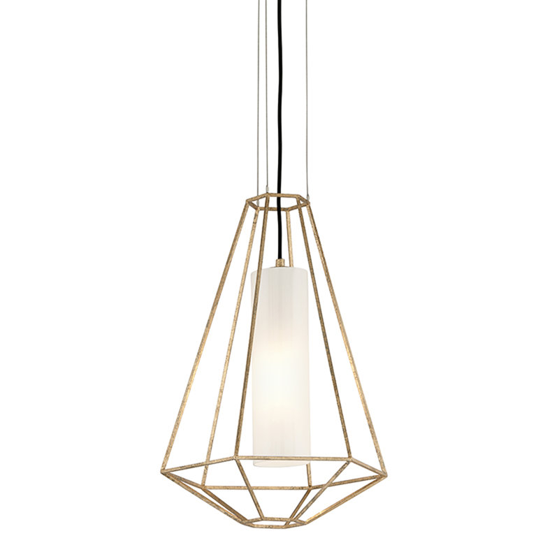 Silhouette 1-Light Pendant, Gold Leaf