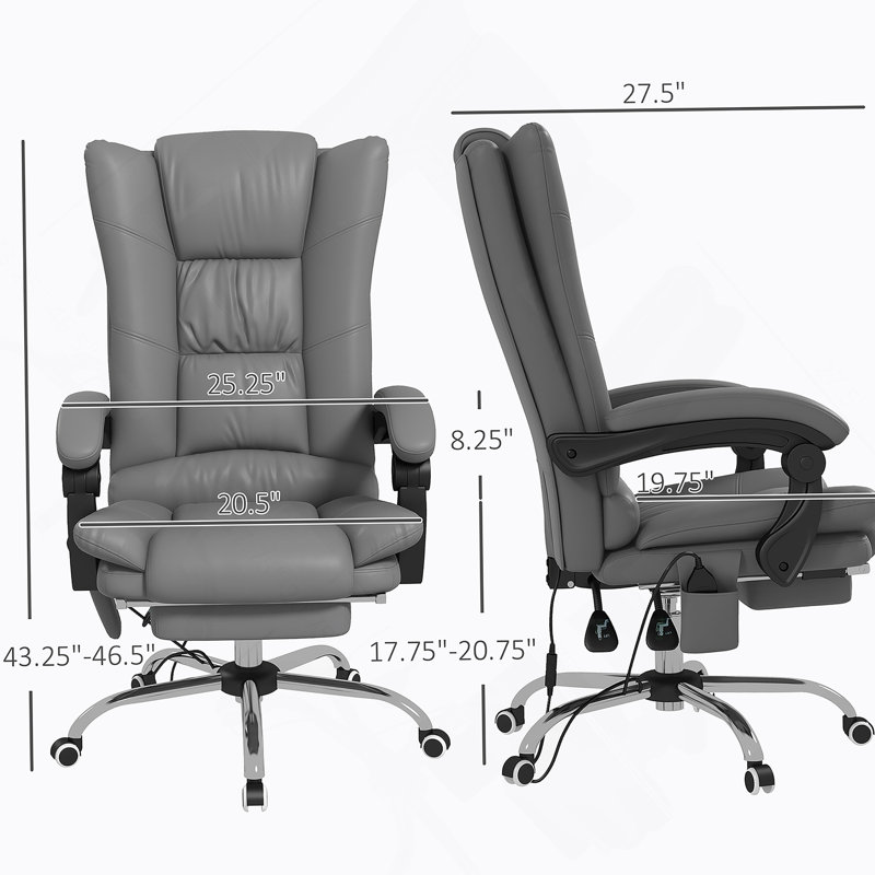 Chaise de bureau Vinsetto Vibration Massage