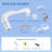 Ultra-slim Non-electric Bidet Attachment, Dual Nozzle With Guard Cover, White