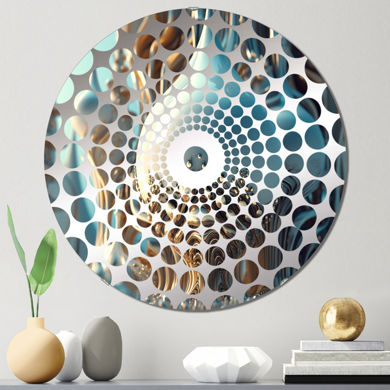 Filipkowski - Miroir décoratif à cercles concentriques, 23,6 po x 23,6 po