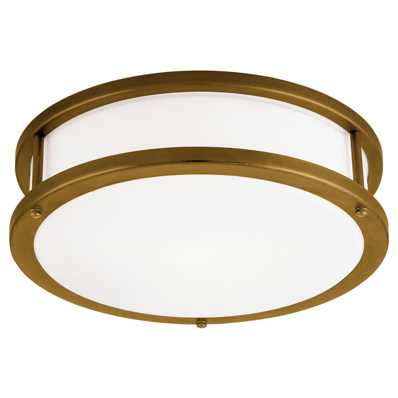 Tatom Glass Flush Mount, Bronze