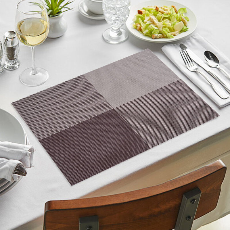 Dafayon Vinyl No Pattern Rectangle Placemat, Brown