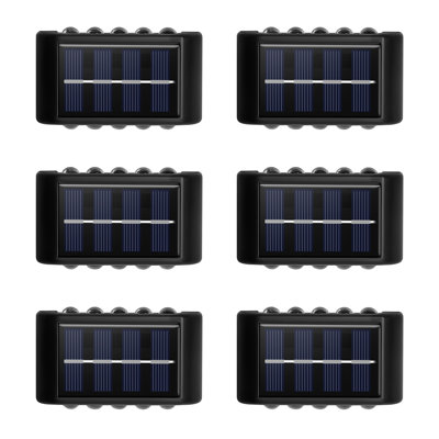 6-Pack Solar Wall Washer Lights - Cool White