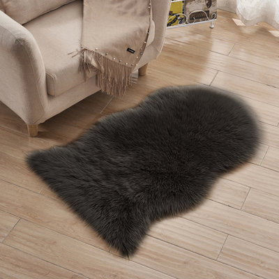 Adin Solid Colour Shag 60cm X 90cm Area Rug