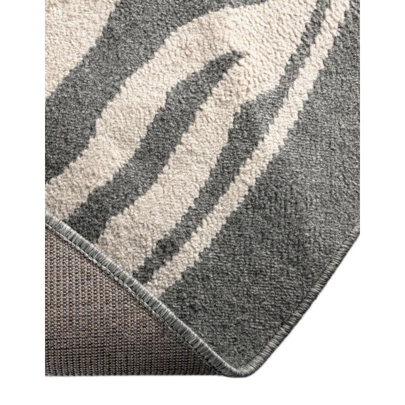 Tapis Equiferus Teonni, Gris, Rond 4 pi 1 po